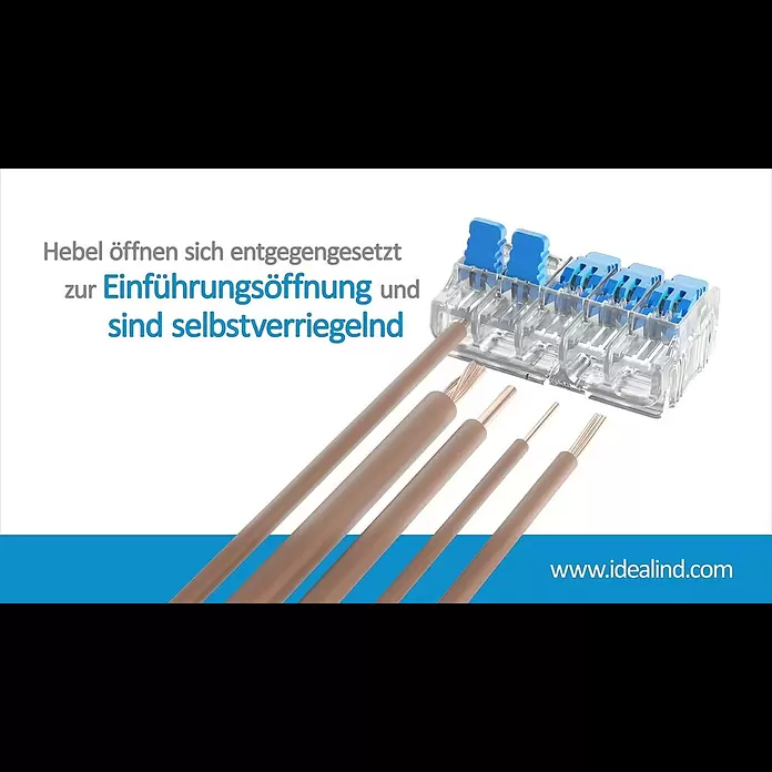 Ideal Hebelklemme Gen II - Anzahl Leiter: 2 Stk., 4 mm², 40 Stk. - IDEAL Gen II Hebelklemmen | IDEAL EMEA