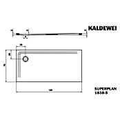 Kaldewei Duschwannen-Set Superplan (L x B: 75 x 160 cm, Stahl, Weiß, Wannenträger, Extraflach) | BAUHAUS