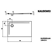 Kaldewei Duschwannen-Set Superplan (L x B: 80 x 120 cm, Stahl, Weiß, Wannenträger, Extraflach) | BAUHAUS