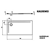 Kaldewei Duschwannen-Set Superplan (L x B: 75 x 140 cm, Stahl, Weiß, Wannenträger, Extraflach) | BAUHAUS