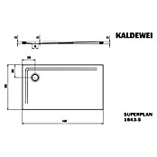 Kaldewei Duschwannen-Set Superplan (L x B: 80 x 140 cm, Stahl, Weiß, Wannenträger, Extraflach) | BAUHAUS