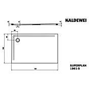 Kaldewei Duschwannen-Set Superplan (L x B: 100 x 150 cm, Stahl, Weiß, Wannenträger, Extraflach) | BAUHAUS