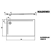 Kaldewei Duschwannen-Set Superplan (L x B: 100 x 160 cm, Stahl, Weiß, Wannenträger, Extraflach) | BAUHAUS