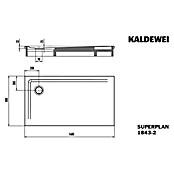 Kaldewei Duschwannen-Set Superplan (L x B: 80 x 140 cm, Stahl, Weiß, Wannenträger) | BAUHAUS