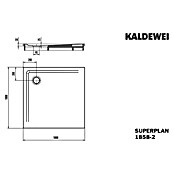 Kaldewei Duschwannen-Set Superplan (L x B: 100 x 100 cm, Stahl, Weiß, Wannenträger) | BAUHAUS