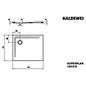 Kaldewei Duschwannen-Set Superplan (L x B: 75 x 90 cm, Stahl, Weiß, Wannenträger, Extraflach) | BAUHAUS