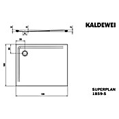 Kaldewei Duschwannen-Set Superplan (L x B: 100 x 120 cm, Stahl, Weiß, Wannenträger, Extraflach) | BAUHAUS