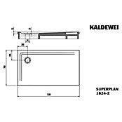 Kaldewei Duschwannen-Set Superplan (L x B: 70 x 120 cm, Stahl, Weiß, Wannenträger) | BAUHAUS