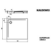 Kaldewei Duschwannen-Set Superplan (L x B: 120 x 120 cm, Stahl, Weiß, Wannenträger) | BAUHAUS