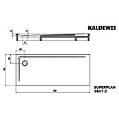 Kaldewei Duschwannen-Set Superplan (L x B: 80 x 180 cm, Stahl, Weiß, Wannenträger) | BAUHAUS