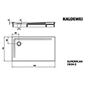 Kaldewei Duschwannen-Set Superplan (L x B: 75 x 140 cm, Stahl, Weiß, Wannenträger) | BAUHAUS