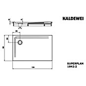 Kaldewei Duschwannen-Set Superplan (L x B: 80 x 120 cm, Stahl, Weiß, Wannenträger) | BAUHAUS