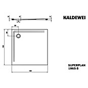 Kaldewei Duschwannen-Set Superplan (L x B: 120 x 120 cm, Stahl, Weiß, Wannenträger, Extraflach) | BAUHAUS