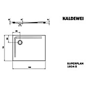 Kaldewei Duschwannen-Set Superplan (L x B: 75 x 100 cm, Stahl, Weiß, Wannenträger, Extraflach) | BAUHAUS