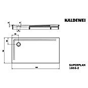 Kaldewei Duschwannen-Set Superplan (L x B: 90 x 160 cm, Stahl, Weiß, Wannenträger) | BAUHAUS