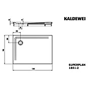 Kaldewei Duschwannen-Set Superplan (L x B: 90 x 120 cm, Stahl, Weiß, Wannenträger) | BAUHAUS