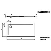 Kaldewei Duschwannen-Set Superplan (L x B: 80 x 160 cm, Stahl, Weiß, Wannenträger, Extraflach) | BAUHAUS