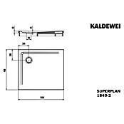 Kaldewei Duschwannen-Set Superplan (L x B: 90 x 100 cm, Stahl, Weiß, Wannenträger) | BAUHAUS