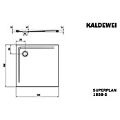 Kaldewei Duschwannen-Set Superplan (L x B: 100 x 100 cm, Stahl, Weiß, Wannenträger, Extraflach) | BAUHAUS