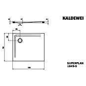 Kaldewei Duschwannen-Set Superplan (L x B: 90 x 100 cm, Stahl, Weiß, Wannenträger, Extraflach) | BAUHAUS