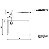 Kaldewei Duschwannen-Set Superplan (L x B: 90 x 130 cm, Stahl, Weiß, Wannenträger, Extraflach) | BAUHAUS