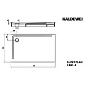 Kaldewei Duschwannen-Set Superplan (L x B: 100 x 150 cm, Stahl, Weiß, Wannenträger) | BAUHAUS