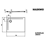 Kaldewei Duschwannen-Set Superplan (L x B: 90 x 110 cm, Stahl, Weiß, Wannenträger, Extraflach) | BAUHAUS