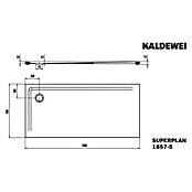 Kaldewei Duschwannen-Set Superplan (L x B: 90 x 180 cm, Stahl, Weiß, Wannenträger, Extraflach) | BAUHAUS