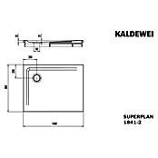 Kaldewei Duschwannen-Set Superplan (L x B: 80 x 100 cm, Stahl, Weiß, Wannenträger) | BAUHAUS