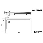 Kaldewei Duschwannen-Set Superplan (L x B: 90 x 180 cm, Stahl, Weiß, Wannenträger) | BAUHAUS