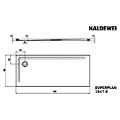 Kaldewei Duschwannen-Set Superplan (L x B: 80 x 180 cm, Stahl, Weiß, Wannenträger, Extraflach) | BAUHAUS