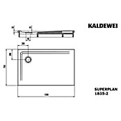 Kaldewei Duschwannen-Set Superplan (L x B: 75 x 120 cm, Stahl, Weiß, Wannenträger) | BAUHAUS