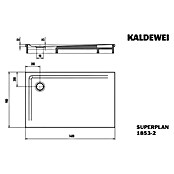 Kaldewei Duschwannen-Set Superplan (L x B: 90 x 140 cm, Stahl, Weiß, Wannenträger) | BAUHAUS