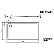 Kaldewei Duschwannen-Set Superplan (L x B: 100 x 170 cm, Stahl, Weiß, Wannenträger, Extraflach) | BAUHAUS