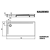 Kaldewei Duschwannen-Set Superplan (L x B: 90 x 170 cm, Stahl, Weiß, Wannenträger) | BAUHAUS