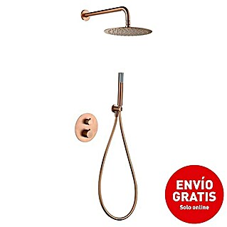 Imex Génova Sistema de ducha empotrado (Cartucho del termostato, Oro rosa)
