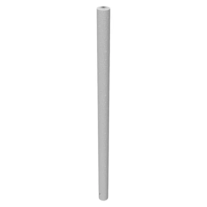 Schake Sperrpfosten - Ø x H: 60 x 1.200 mm, Edelstahl, Einbetonieren, Silber - Aufnahme einer Betonsäule, die die robuste Bauweise und Stabilität dieses Architekturelements hervorhebt.