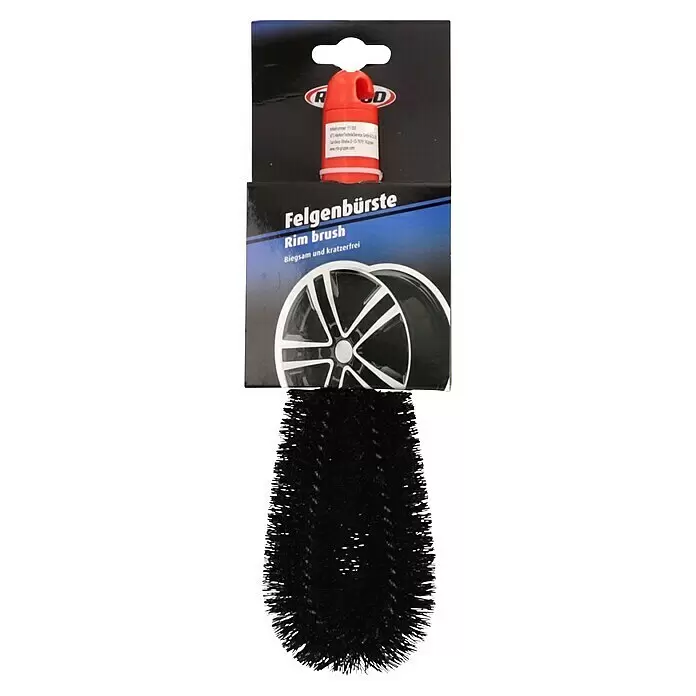Felgenbürste - 1 Stk. - Schwarze, biegsame Felgenbürste mit weichen Borsten zur kratzfreien Radreinigung.