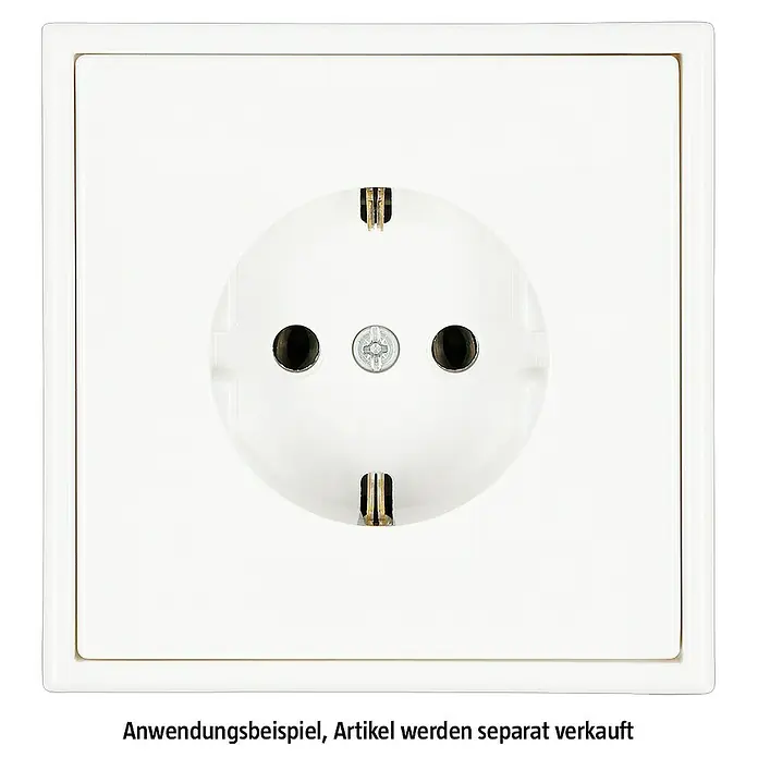 Jung LS 990 Abdeckrahmen LS981WW - Alpinweiß, 1-fach, Kunststoff - Weiße Schuko-Steckdose für den Innenbereich, ideal für Wandmontage und Stromversorgung elektronischer Geräte.