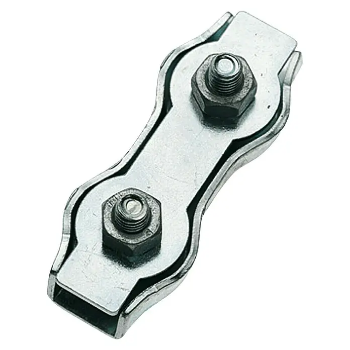 Stabilit Duplex-Klemme - 6 mm - 8 mm, Stahl, Galvanisch verzinkt, 1 Stk. - Eine Drahtseilklemme aus Metall, ideal zum sicheren Befestigen von Drahtseilen und Kabeln. Robuste Ausführung für zuverlässige Verbindungen.