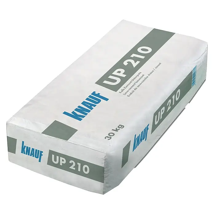 Knauf Marmorit Kalk-Zement-Unterputz UP 210 - 30 kg - Sack Knauf UP 210 Kalk-Zement-Unterputz, 30 kg Sack für den Innen- und Außenbereich. Ideal für Putzarbeiten.