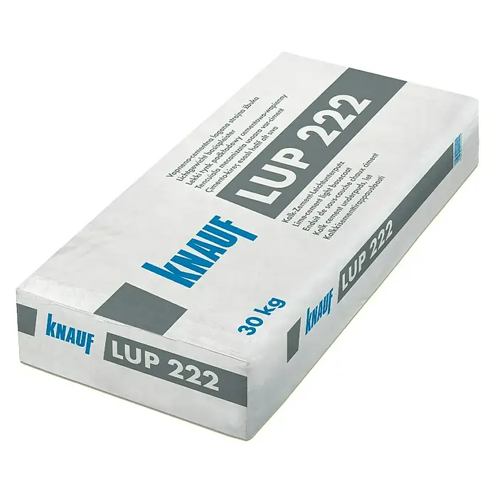 Knauf Marmorit Kalk-Zement-Leichtunterputz LUP 222 - 30 kg - Sack Knauf LUP 222 Kalk-Zement-Leichtunterputz, ideal für leichte Unterputzarbeiten im Innenbereich. Hohe Qualität und einfache Verarbeitung.