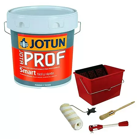 Pintura para paredes y techos Jotaprof Smart + Kit para pintar con rodillo