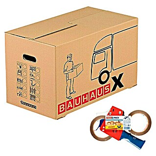 Caja de embalaje Multibox X + Pack Precintadora + 2 Rollos (Capacidad de carga: 30 kg, L x An x Al: 62,5 x 34,5 x 38 cm)