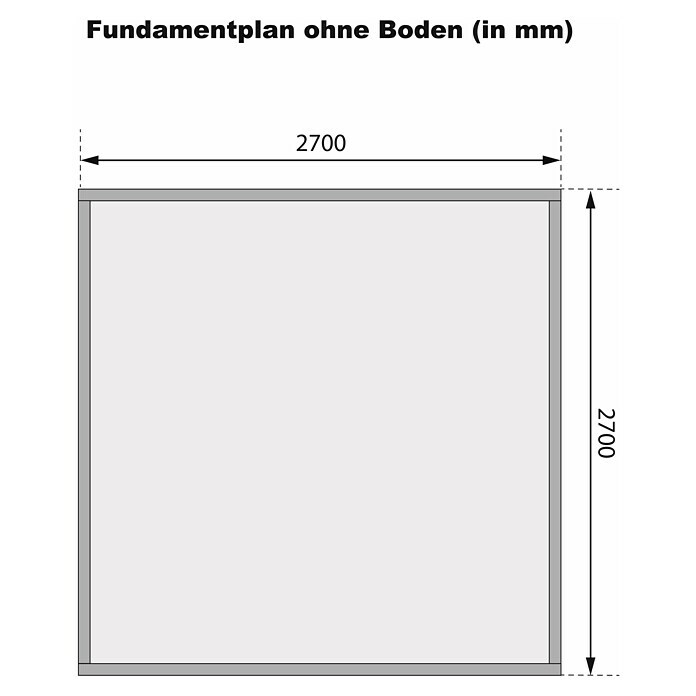 Karibu Gartenhaus Hybride Pluto A (Außenmaß inkl. Dachüberstand (B x T): 309 x 309 cm, Fichte/ Metall, Naturbelassen/ Anthrazit) | BAUHAUS