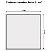 Karibu Gartenhaus Hybride Pluto A (Außenmaß inkl. Dachüberstand (B x T): 309 x 309 cm, Fichte/ Metall, Naturbelassen/ Anthrazit) | BAUHAUS