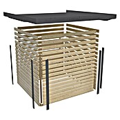 Karibu Gartenhaus Jupiter 3,5 C (Außenmaß inkl. Dachüberstand (B x T): 266 x 266,5 cm, Holz, Anthrazit) | BAUHAUS