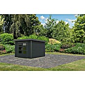 Karibu Gartenhaus Hybride Pluto C (Außenmaß inkl. Dachüberstand (B x T): 309 x 309 cm, Fichte/ Metall, Anthrazit/ Anthrazit) | BAUHAUS