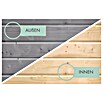 Karibu Gartenhaus Jupiter 4 D (Außenmaß inkl. Dachüberstand (B x T): 541,5 x 236,5 cm, Holz, Wassergrau/Anthrazit, Mit Seitendach) | BAUHAUS