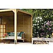 Karibu Grillpavillon (B x T: 320 x 160 cm, Farbe Gestell: Naturbraun, Holz) | BAUHAUS